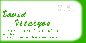 david vitalyos business card